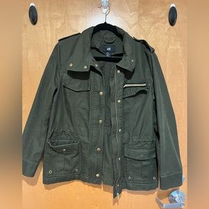 H&M dark greenish brown utility jacket.